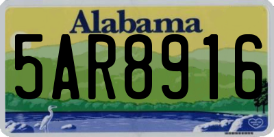 AL license plate 5AR8916