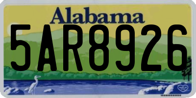 AL license plate 5AR8926