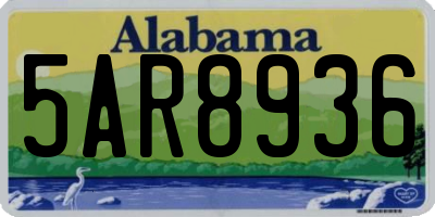 AL license plate 5AR8936