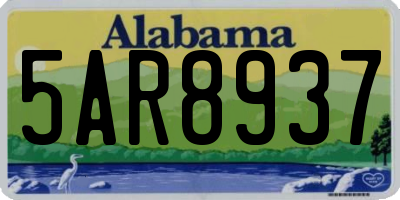 AL license plate 5AR8937