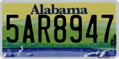 AL license plate 5AR8947