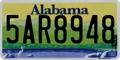 AL license plate 5AR8948