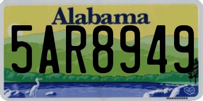 AL license plate 5AR8949