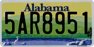 AL license plate 5AR8951