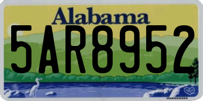 AL license plate 5AR8952