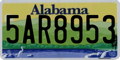AL license plate 5AR8953