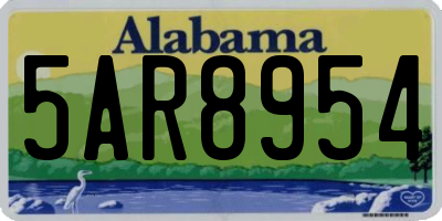 AL license plate 5AR8954