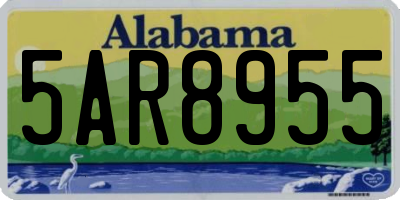 AL license plate 5AR8955
