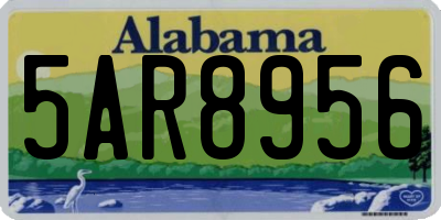 AL license plate 5AR8956