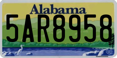 AL license plate 5AR8958