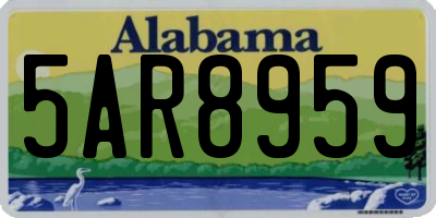 AL license plate 5AR8959