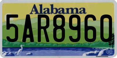 AL license plate 5AR8960