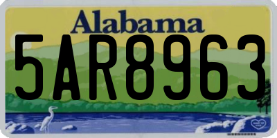 AL license plate 5AR8963