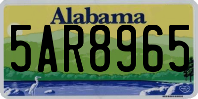 AL license plate 5AR8965