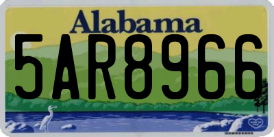 AL license plate 5AR8966