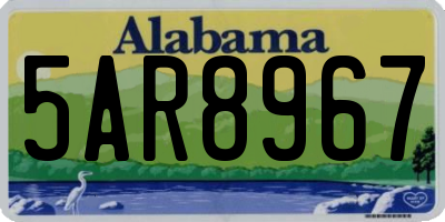 AL license plate 5AR8967