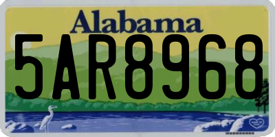 AL license plate 5AR8968