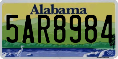 AL license plate 5AR8984