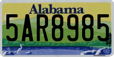 AL license plate 5AR8985