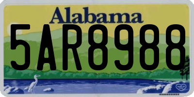 AL license plate 5AR8988