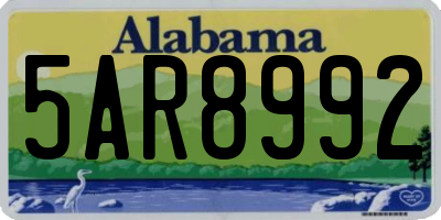 AL license plate 5AR8992