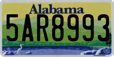 AL license plate 5AR8993