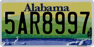 AL license plate 5AR8997