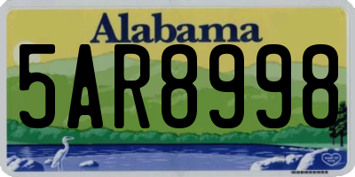 AL license plate 5AR8998
