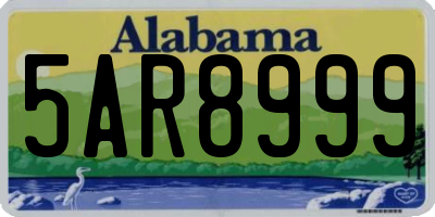 AL license plate 5AR8999