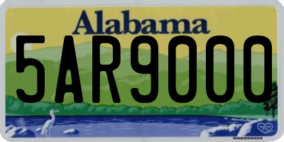 AL license plate 5AR9000