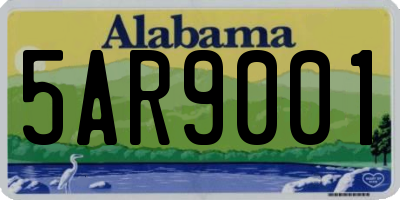 AL license plate 5AR9001