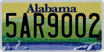 AL license plate 5AR9002
