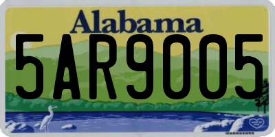 AL license plate 5AR9005