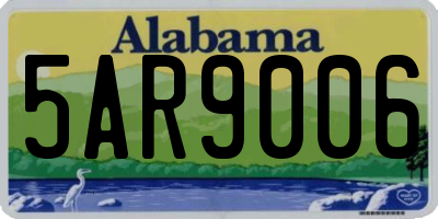 AL license plate 5AR9006