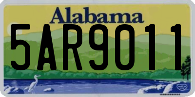 AL license plate 5AR9011