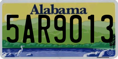 AL license plate 5AR9013