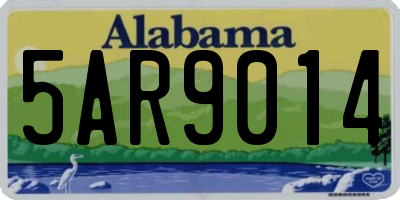 AL license plate 5AR9014