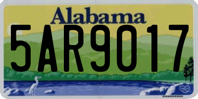 AL license plate 5AR9017