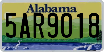 AL license plate 5AR9018
