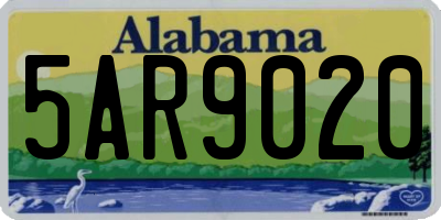 AL license plate 5AR9020
