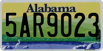 AL license plate 5AR9023