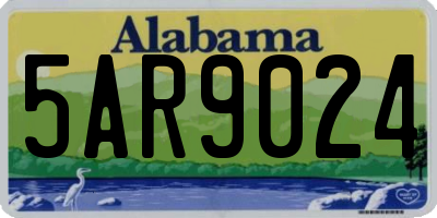 AL license plate 5AR9024