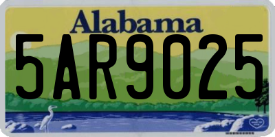 AL license plate 5AR9025