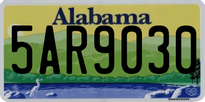 AL license plate 5AR9030