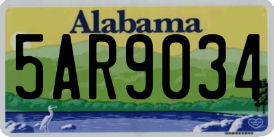 AL license plate 5AR9034