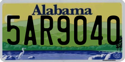 AL license plate 5AR9040