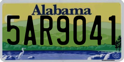 AL license plate 5AR9041