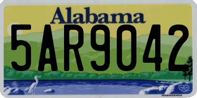 AL license plate 5AR9042