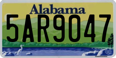 AL license plate 5AR9047