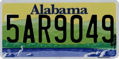 AL license plate 5AR9049